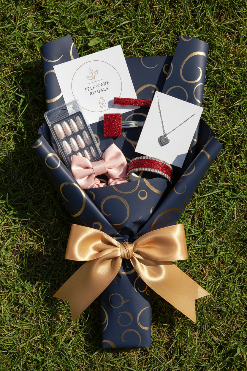 The Luxe Glow Bouquet – Beauty & Jewellery Gift Set